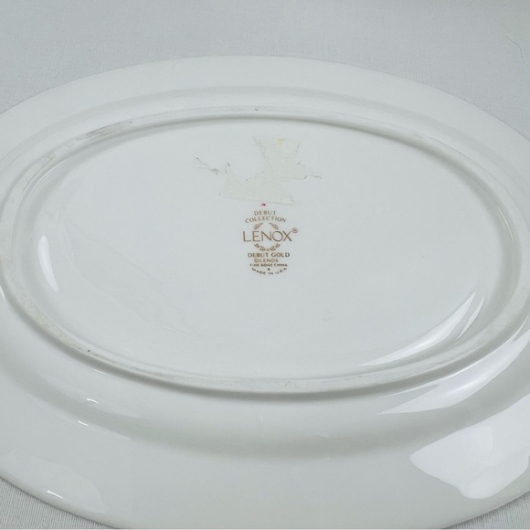 NWT!! Lenox Vintage Margaret Print Gravy Boat and Underplate Green White - Picture 10 of 10